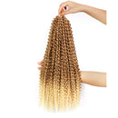 7 Packs Passion Twist Crochet Hair 18 Inch Water Wave Passion Twists Crochet Braiding Hair Synthetic Fiber Curly Long Bohemian Crochet Hair Extensions 22 Strands/pack (
