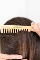 GranNaturals Wide Tooth Wooden Rat Tail Comb - Hair Tool for Teasing Strands & Post Styling - Peach Rattail Wood Pick Handle for Sectioning & Parting - Perfect for Professional & Personal Use GranNaturals
