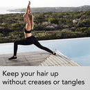 SUPERLUXE 8pk Black Spiral Hair Ties - Painlessly keep your hair up with no crease, damage, or tangles transparent ponytail holder hair bands - small coil elastic hair accessory for all hair types SUPERLUXE