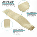 Lacer Hair Extensions Clip in Human Hair Light Platinum Blond