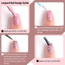 Beetles Gel Nail Polish Kit, 8 Colors Leopard White Glitter Nail Polish Gel Nail Kit, Soak Off U V Black Gel Nail Polish Nude Nail Art Brushes Painting Pen Design DIY Gifts for women beetles Gel Polish