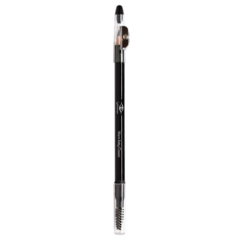 Eye Embrace Warm Betty Classic: Light Gray Wooden Eyebrow Pencil – Waterproof, Double-Ended Pencil with Sharpener & Spoolie Brush, Cruelty-Free Eye Embrace