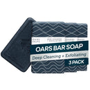 Oars + Alps Exfoliating & Moisturizing Bar Soap for Men, Deep Cleaning Soap, Clean Ingredients, All Skin Types, Blue Charcoal, 1pk Infinity Warehouse