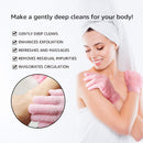 Evridwear Exfoliating Gloves for Shower, 100% Nylon Thick Soft Medium Heavy Bathing Gloves Dead Skin Remover Body Scrubber Smooth Skin with Hang Loop, 1 Pair (Pink) Evridwear