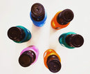 BottleGuard The Original - Pack of 10 Essential Oil Bottle Protector, Silicone Protective Sleeve for Amber Bottles, Holder for Travel, Fits Standard 15 ml EO Bottles, Multiple Colors. BottleGuard