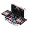 Maúve Carry All Trunk Train Case with Makeup and Reusable Black & White Aluminum Case (CREAM) Maúve