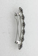 Faship Gorgeous Navy Blue Rhinestone Crystal Floral Small Hair Barrette Clip Faship