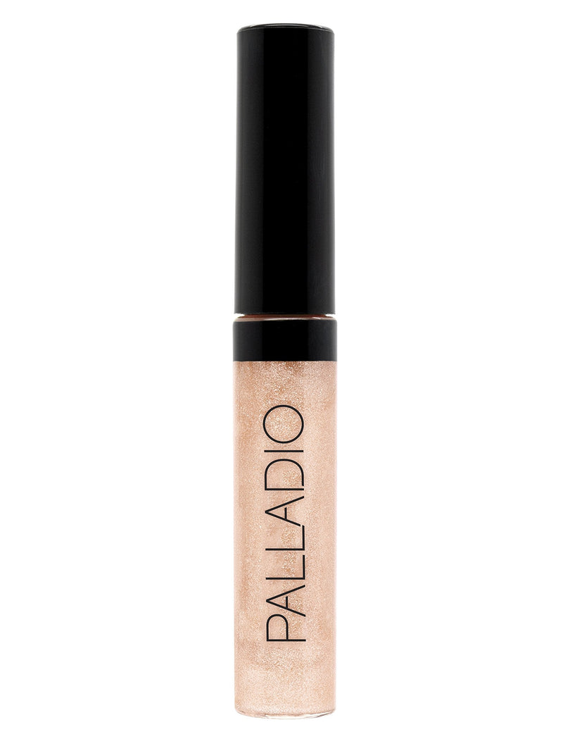 Palladio Lip Gloss, Non-Sticky Lip Gloss, Contains Vitamin E and Aloe, Offers Intense Color and Moisturization, Minimizes Lip Wrinkles, Softens Lips with Beautiful Shiny Finish, Champagne Palladio