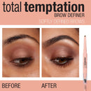 Maybelline Total Temptation Eyebrow Definer Pencil, Medium Brown, 1 Count Maybelline New York