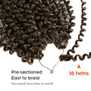 Niseyo 7 Packs Passion Twist Hair 24 Inch Ombre Water Wave Crochet Hair for Passion Twist Crochet Hair Long Bohemian Locs Braiding Hair Extensions (7Packs T27) Niseyo Store