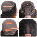 Nadula Italian Yaki Middle Kinky Straight U Part Wig Human Hair 150 Density T30 Ombre Colored Wigs 10A Brazilian Remy Human Hair Wigs Glueless Non Lace Front Wigs for Black Women (24inch) Nadula Store