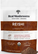 Real Mushrooms Reishi Mushroom Powder - Handpicked Organic Mushroom Extracts - Red Reishi for Tranquil Daily Wellness with Verified Beta Glucans Vegan, Non-GMO, No Grain Fillers, 45 Servings Infinity Warehouse