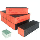 Maryton Nail Sanding Buffing Block Nail Polisher Buffer File 80/80 Grit for Acrylic Nails Kit Manicure Tool 10 PCS (Black Orange) MARYTON