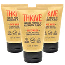THRIVE Natural Face Wash Gel for Men & Women (3 Pack) – Daily Facial Cleanser with Unique Premium Natural Ingredients for Healthier Skin Care – Made in USA – Vegan – Women & Mens Face Wash Thrive Natural Care