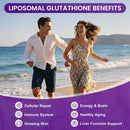 Liposomal Glutathione Supplement – 500mg Glutathione with PQQ, CoQ10 & Vitamin C – High Absorption Antioxidant for Immune & Energy Support – Grape Flavor, 30 Pouch Infinity Warehouse