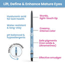 PRIME PROMETICS PrimeEyes Glide Eyeliner for Mature Women – Waterproof, Long-Stay and Mess-Proof – Gel Creme Texture, Discreet Sharpener and Effective Smudger (Mulberry) Infinity Warehouse