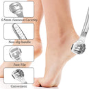 52 Pcs Callus Shaver Set,1 Stainless Steel Foot Razor with 50 Replacement Slices Blades and 1 Foot File Head Foot Care Tools,Foot Shaver Callus Remover,Hard Dry Skin Remover for Hand Feet Jutoe