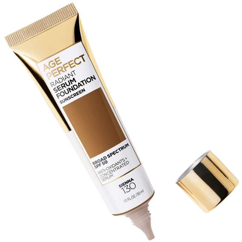 L'Oreal Paris Age Perfect Radiant Serum Foundation with SPF 50, Sienna, 1 Ounce L'Oreal Paris