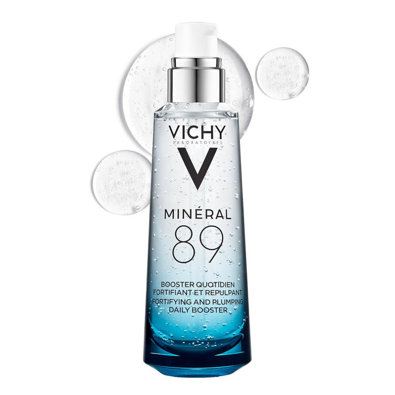 Vichy Mineral 89 Booster, Pure Hyaluronic Acid Serum for Face with Volcanic Mineral Water for Skin Barrier Repair, Plumps & Hydrates, Lightweight Moisturizing Gel, Oil-Free, Non-Sticky Infinity Warehouse