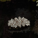 LUX ACCESSORIES Rose Gold Clear Crystal Rhinestones Hair Clip LUX ACCESSORIES