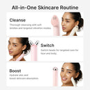 medicube Mini Booster Pro Plus Full Facial Device Set | 3-in-1 Korean Facial Device for Makeup Removal & Pore Cleansing, Skin Definition & Body Care, Skincare Boost with 3 Modes | Pink Infinity Warehouse
