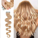 40 PCS Tape In Hair Extensions Seamless Skin Weft Curly 18''(