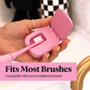 PRO-X UV Toothbrush Sanitizer Clip - 5-Minute UV-C Cycle, 30-Day Battery, Universal Fit for Manual & Electric Toothbrushes, TSA-Friendly, Portable, Pink Infinity Warehouse