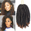8 Pack Spring Twist Crochet Hair Ombre Bomb Twist Crochet Braids 8 Inch Fluffy Synthetic Braiding Hair Extensions 60g/pack (T1B/30) JQM