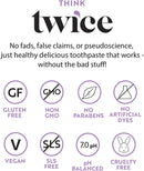 Twice Toothpaste Sensitive Teeth Whitening with Cavity Protection - SLS Free Toothpaste with Fluoride for Tooth Remineralization - (Calming Vanilla Lavender Mint) (3-Pack) Twice