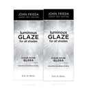 John Frieda Luminous Glaze Clear Shine Hair Gloss, Anti-Fade, Color Enriching Gloss, Safe for Color Treated Hair, 6.5 Ounces (Pack of 2) John Frieda