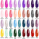 Lavender Violets Quick Drying Dipping Powder Bundle Set of 36 Colors Pale Purple, Orchid, Nude, Pink, Navy Blue and Christmas Colors with Base coat, Top coat, Activator, and Brush Saver Lavender Violets