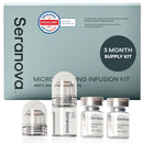 Seranova - Micro Infusion for Skin Care – with Collagen Peptides & Hyaluronic Acid, Face Serum and Stamp 0.05mm - 3 Month Supply Infinity Warehouse