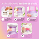 Yoni Steam Seat Set for Feminine Wellness & Self-Care - Vaginal Steamer with SteamSafe Temperature Control & Near Infrared & Red Light Therapy - V Steam at Home Kit with Yoni Herbs for Steaming Infinity Warehouse