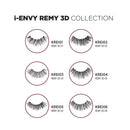 i-Envy Remy False Eyelashes 3D Collection, Invisible Band, 100% Human Hair Lashes (2 PACK) KISS