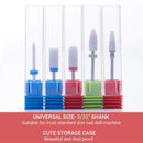 MELODYSUSIE Ceramic Nail Drill Bits Set, 3/32'' (2.35mm) Professional Acrylic Nail File Drill Bit for Manicure Pedicure Cuticle Gel Nail Polishing 5Pcs MelodySusie