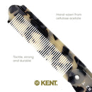 Kent 82T Handmade Folding Pocket Comb for Men, Fine Tooth Hair Comb Straightener for Everyday Grooming Styling Hair, Beard or Mustache, Use Dry or with Balms, Saw Cut Hand Polished, Made in England Infinity Warehouse