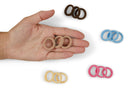 Heliums Gentle Hold Mini Soft and Stretchy Seamless Elastic Nylon Fabric Rolled Small Ponytail Holders for for Kids, Braids and Fine Hair - 20 Hair Ties (Dark Blonde) Heliums