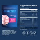 Blueprint Bryan Johnson Longevity Mix - Muscle Builder & Recovery Supplement - Promotes Focus and Balanced Mood - Magnesium, Creatine, L-Theanine, Glutathione & Vitamin C- 30 Servings, Blood Orange Infinity Warehouse