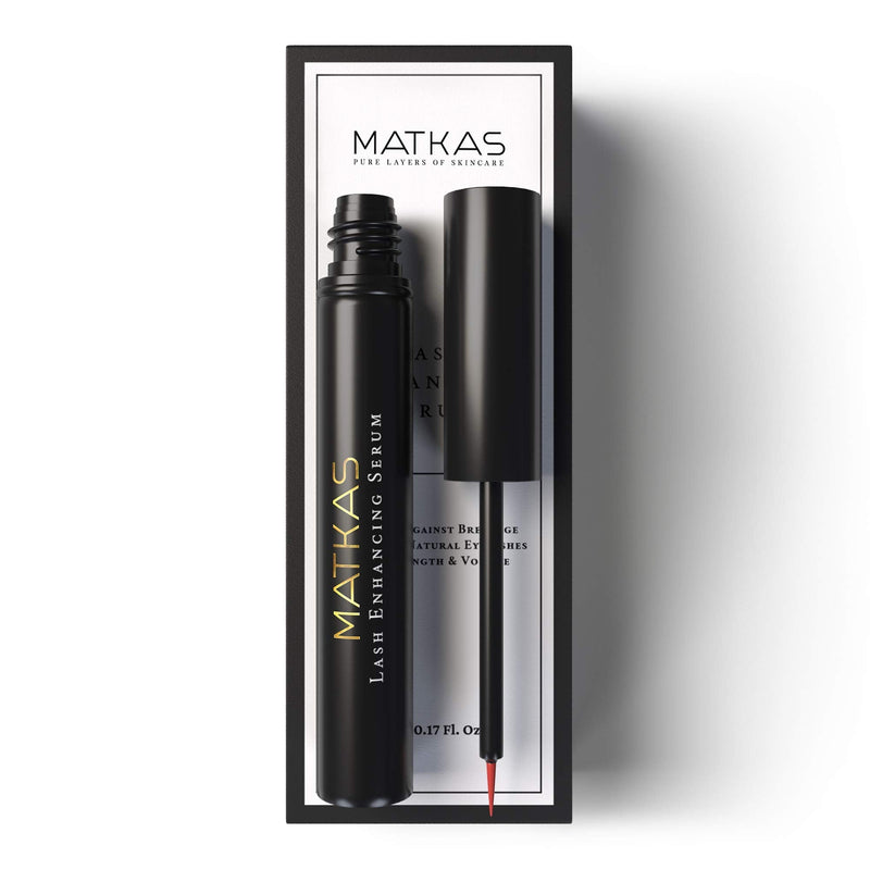MATKAS Eyelash Growth Serum & Brow w/Vitamin B3 + B5 + Biotin + Peptides To Rapid Boost Lash Growth Serum, Eyelash Serum To Grow Lashes Longer, Thicker, Eye Lash Serum Enhancing, Eyebrow Serum Md MATKAS
