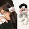 Scrunchies Hair Ties Cotton Scrunchy for Girls Women Thick Hair Cute Hairties Scrunchy For Thick Curl Hair No Crease Hair Accessories Soft Ropes Ponytail Holder No Hurt Your Hair Ivyu