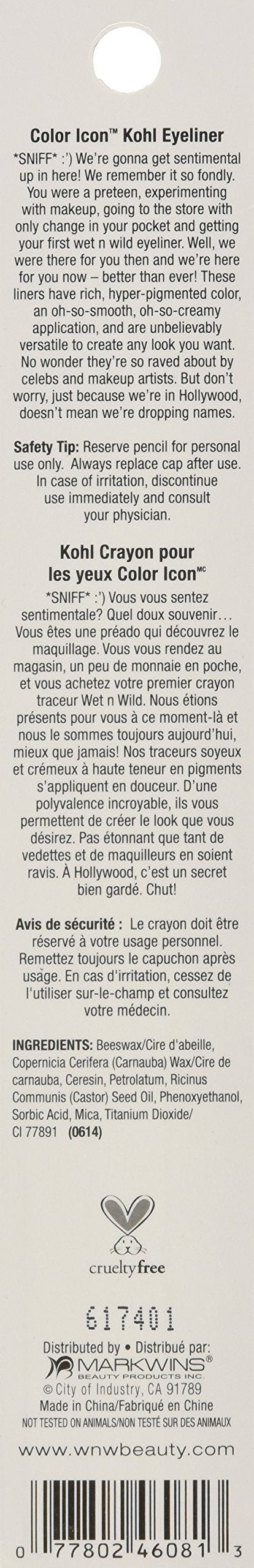 Wet n Wild Color Icon Kohl Liner Pencil White You're Always White!,C608A Wet n Wild