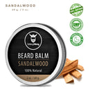 Sandalwood Beard Balm - Styles, Strengthens & Softens Beards and Mustaches - 100% Natural Beard Conditioner with Organic Shea Butter, Tea Tree, Argan & Jojoba Oils by Striking Viking Striking Viking