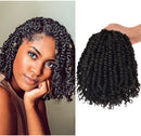 8 Packs Passion Twist Crochet Hair 10 inch Short Bohemian Braids Synthetic Hair Extensions (10Inch,1B) LEONYERI Store