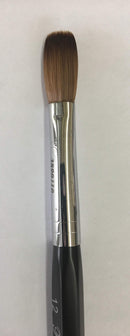 Six Angles - CRIMPED - Black Handle Petal 100% Kolinsky Acrylic Nail Brush (Crimped 12) Six Angles