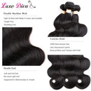 Brazilian Virgin Body Wave Hair 4 Bundles (18 20 22 24, 400g/14.1OZ, Natural Black) 100% Unprocessed Brazilian Body Wave Virgin Human Hair Extensions Body Wave LUXEDIVA Store