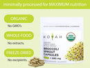 Organic Broccoli Sprout Capsules, Freeze-Dried: 150 Capsules Infinity Warehouse