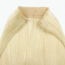 Sassina 16 Inch Real Remy Halo Human Hair Extensions 100g Double Weft Hairpiece with Fishing String, Color Platinum Ash Blonde Halo Extensions
