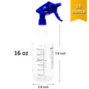 Youngever 4 Pack Empty Spray Bottles, 16 Ounce Spray Bottles for Cleaning Solutions, All - Purpose with Clear Finish, Pressurized Sprayer, Adjustable Nozzle, Printed Measurements and Checkbox Youngever