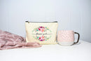 Flower Girl Makeup Bag, Flower Girl Gift, Bridal Party Favor, Cosmetic Pouch, Wedding Party Gift, Gift from Bride Moonwake Designs