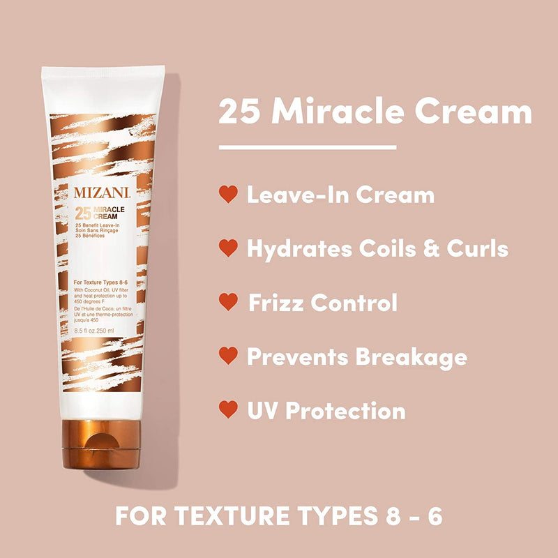 MIZANI 25 Miracle Leave-In Cream | Adds Lightweight Moisture & Touchable Softness | with Coconut Oil | for Curly Hair martinandmark.com